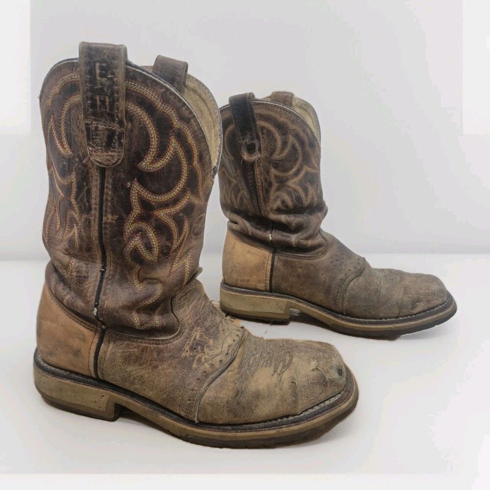 Double-H Dwight Steel Toe Work Boot Brown Men's Size 8.5 D  USA Style DH3567